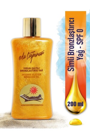 Yoğun Bronzlaştırıcı Işıltılı Simli Yağ - 200 ml - 1