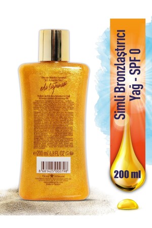 Yoğun Bronzlaştırıcı Işıltılı Simli Yağ - 200 ml - 4