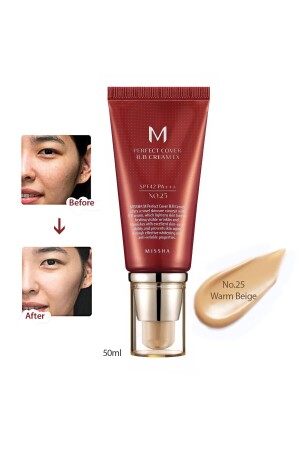 Yoğun Kapatıcılık Sunan BB Krem M Perfect Cover BB Cream Ex No: 25 8809530064955 - 2