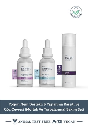 Yoğun Nem Destekli Anti Aging Etkili ve Göz Çevresi Aydınlatma Etkili Bakım Seti - The Purest Solutions