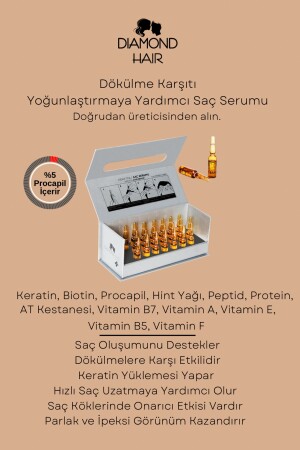 Yoğun Saç Dökülmesi Için Saç Serumu Biotin Keratin Peptid Procapil Yoğunlaştırmaya Yardımcı Vitamin - 3