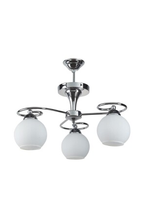 غرفة المعيشة من المنطقة - المطبخ - غرفة النوم الحديثة من الزجاج الكروم الثلاثي الشمعة Yonca3Plus - Modavize