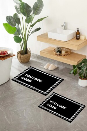 You Look Good 2-teiliges, digitales, rutschfestes und waschbares Badezimmer-Toilettenset - 1