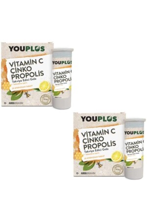 Youplus Vitamin C, Çinko, Propolis Efervesan Tablet 2 Adet pak8699514022358 - 2