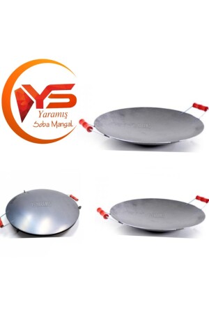 Ys 40cm Wok Tava Saç Kavurma Et Saç Kavurma - Yufka Gözleme Bazlama Ekmek Sacı Vok Tava 40 cm saç tava - 5