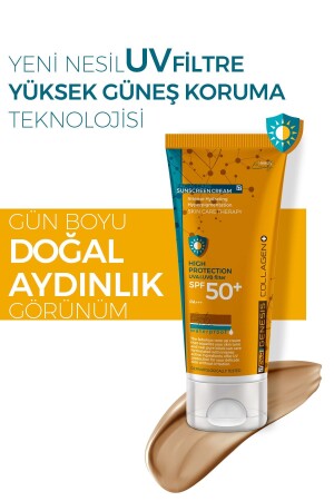 Yüksek Korumalı Kolajen Leke Karşıtı Ton Eşitleyici Spf 50 Renkli Yüz Güneş Kremi 75 ml - 5