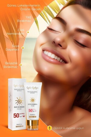 Yüksek Korumalı Leke Karşıtı- Aydınlatıcı- Waterproof Spf 50- Yüz Güneş Kremi 50ml - 5