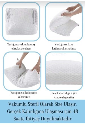 Yüksek Ortapedik Boyun Desdekli Yastık Mega Boy Ortopedik Vısco Yastık Yumuşak Yastık Şahsenemm - 4