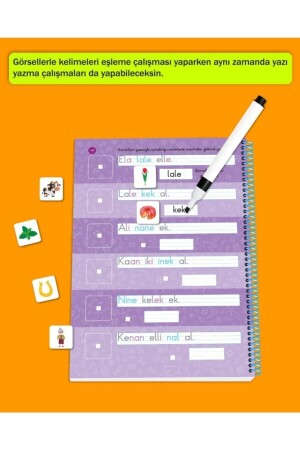 Yükselen Zeka Kolay Okuma Sistemi – Cırt Cırtlı Kitap Okuma-yazmayı Öğreniyorum Yaz-sil 4-7 Yaş - 5