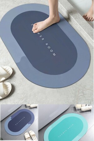 Yumuşak Silikon Yosun Su Emici Banyo Zemin Paspası Tuvalet Ayak Pedi Kapıya Girmek Için Halı Paspas ttt1e - Utelips