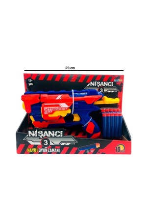 Yumuşak Sünger Köpük Mermi Atan Nerf Nişancı Nörf Silah Tabanca cd3214ns - 2