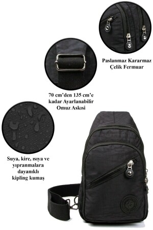 Yuppy Club Unisex Su Geçirmez Krinkıl Çapraz Askılı Bel Omuz Göğüs Ve Spor Çanta Günlük Bodybag 2092 - 6