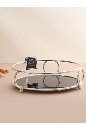 Yuvarlak Gümüş Servis Sunum Tepsisi Ikramlık Hediyelik Dekorasyon Organizer 24cm Alyans Sofra Mutfak ALYNSGLD - mba decor metal bending art
