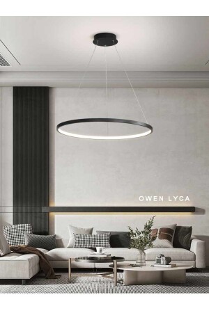 Yuvarlak Tekli Sarkıt Avize - 80 Cm - Antrasit Kasa YuvarlakTekli80 - Pera