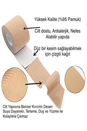 Yüz Kaldırma Ve Kırışıklıklar Için Kinezyo Ten Rengi Bant - 6