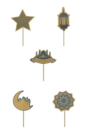 Zahnstocher-Set „Welcome Ramadan“ mit Blattgold-Detail, 10-teilig - 5