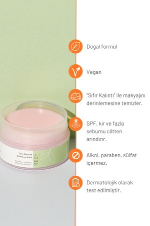 Zero Balance Cleansing Balm 100ml - Vegan Yağ Bazlı Yüz Temizleyici & Makyaj Temizleyici reshlab01 - 5