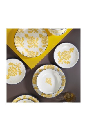 MNZ-Zeugma 24 قطعة طعام مجموعة Bd 10733/صفراء 10733YELLOW - Kütahya Porselen