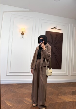 Zeyra Oversize Takım - Kahve - Nuuwears