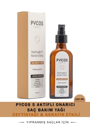 Zeytinyağı-Keratin-Argan Yağı Etkenli Besleyici ve Onarıcı Saç Bakım Kompleksi 100 ML - 3