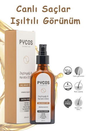 Zeytinyağı-Keratin-Argan Yağı Etkenli Besleyici ve Onarıcı Saç Bakım Kompleksi 100 ML - 4