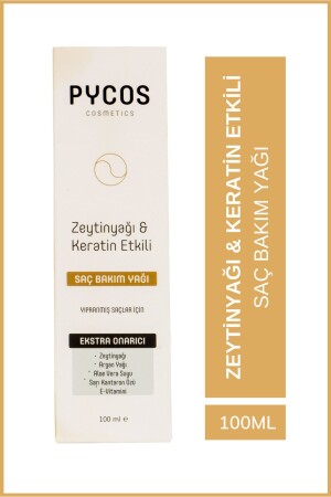 Zeytinyağı-Keratin-Argan Yağı Etkenli Besleyici ve Onarıcı Saç Bakım Kompleksi 100 ML - 8