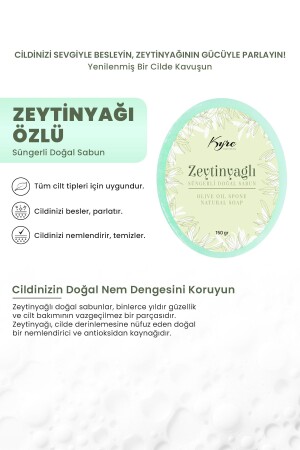 Zeytinyağlı Süngerli Doğal Sabun - 3