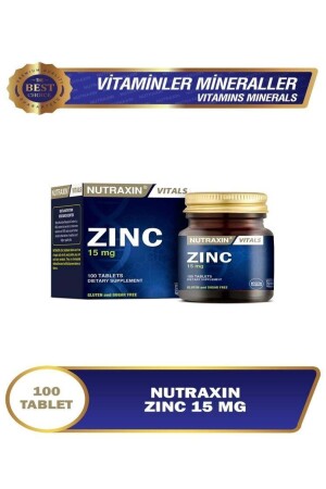 Zinc Sulphate 15 mg 100 Tablet Çinko Sülfat İçeren Takviye Edici Gıda - 2