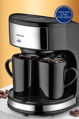 Zinde Yıkanabilir ve Temizlenebilir Filtreli Çift Kupalı Filtre Kahve Makinesi - 7