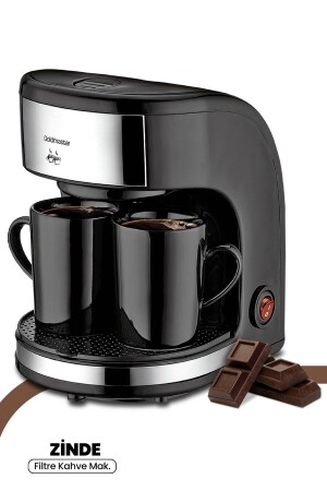 Zinde Yıkanabilir ve Temizlenebilir Filtreli Çift Kupalı Filtre Kahve Makinesi GM7331 - 1