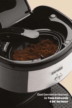 Zinde Yıkanabilir ve Temizlenebilir Filtreli Çift Kupalı Filtre Kahve Makinesi GM7331 - 5