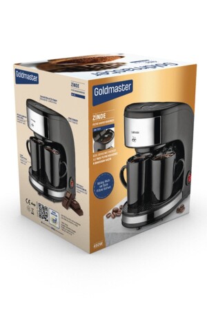 Zinde Yıkanabilir ve Temizlenebilir Filtreli Çift Kupalı Filtre Kahve Makinesi GM7331 - 8