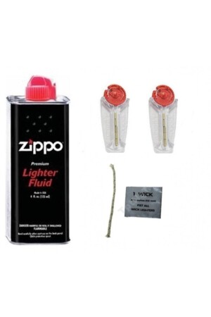 Zippo Benzin 125 ml Zippo Docht und 2 Zippo Steine ​​Super Set 2133123 - 1