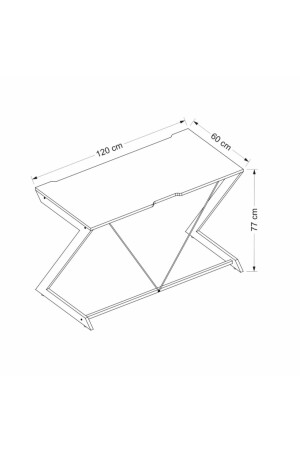 Zoned Metal Ayaklı Gaming Oyuncu Masası - Siyah - 5