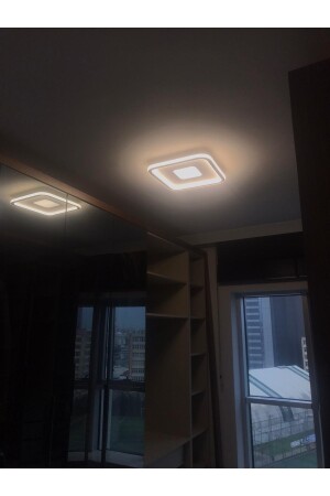 Zr Led Avize Plafonyer 60*60cm Zr54101k Boya:antrasit, Işık: 3 ışık rengi Uzaktan Kumanda Dimmer ZRA54101K - 3