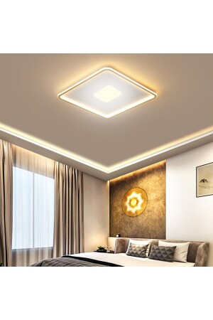 Zr Led Avize Plafonyer 60*60cm Zr54101k Boya:antrasit, Işık: 3 ışık rengi Uzaktan Kumanda Dimmer ZRA54101K - 4