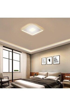 Zr Led Avize Plafonyer 60*60cm Zr54101k Boya:antrasit, Işık: 3 ışık rengi Uzaktan Kumanda Dimmer ZRA54101K - 1