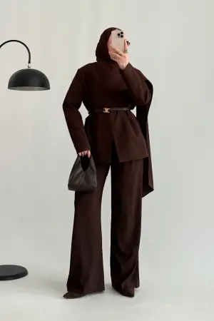 Zra Model Premium Ceket Takım Acı Kahve - Nuuwears