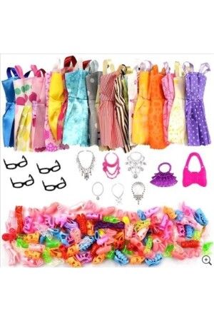 Zubehör für Barbi Puppen Outfit Schuhe Set 32 ​​Stück kompatibel für Frozen-Barbie-Cindy PRA-1415705-0423 - 1