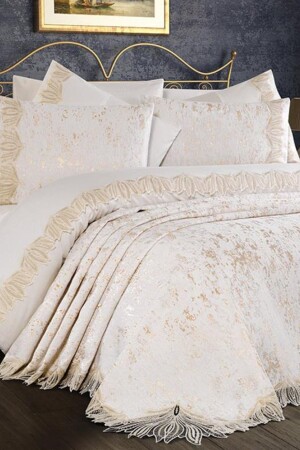 Zuma Gelin Seti 7 Parça Krem Cappucino - Çeyiz Diyarı