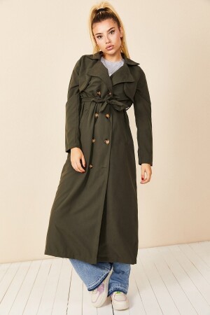 Zweireihiger Trenchcoat mit Kragen 20mtegk1955trn001 - 3