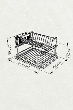 ZWEISCHICHTIGER MODULARER GESCHIRRRACK CHROM KB010 - 8