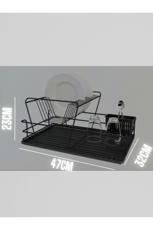 Zweistufiger Teller-Geschirrständer SM005-W - 5