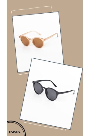 Zweiteilige Unisex-Kombi-Sonnenbrille mit UV400-Schutz (creme-schwarz) (EINFÜHRUNGSPREIS) herakombin - 2