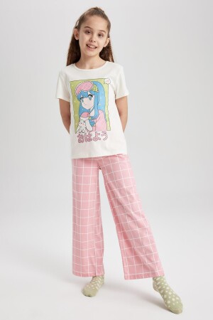 Zweiteiliges Pyjama-Set für Mädchen mit normaler Passform, A1361A823SM - 1